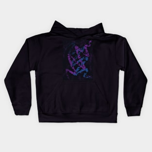 Pink and blue lines Kids Hoodie